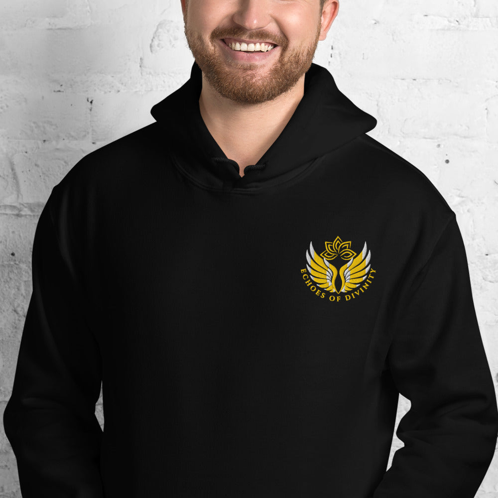Echoes of Divinity Embroidered Hoodie – Signature Style, Unisex Fit