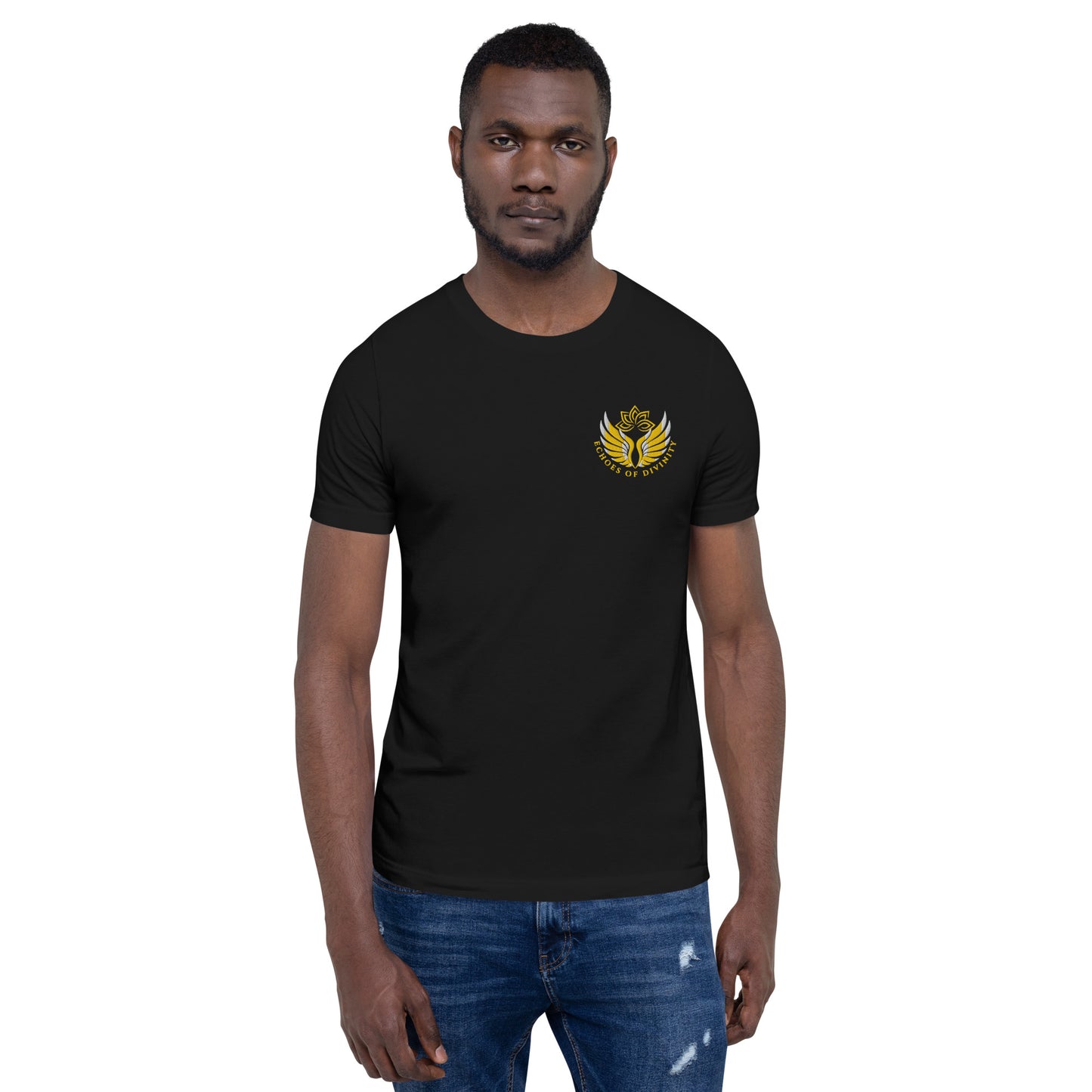 Echoes of Divinity Embroidered Crewneck Tee – Signature Style, Unisex Fit