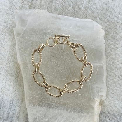 The Sun Gold Rope-Link Bracelet (Toggle Clasp)