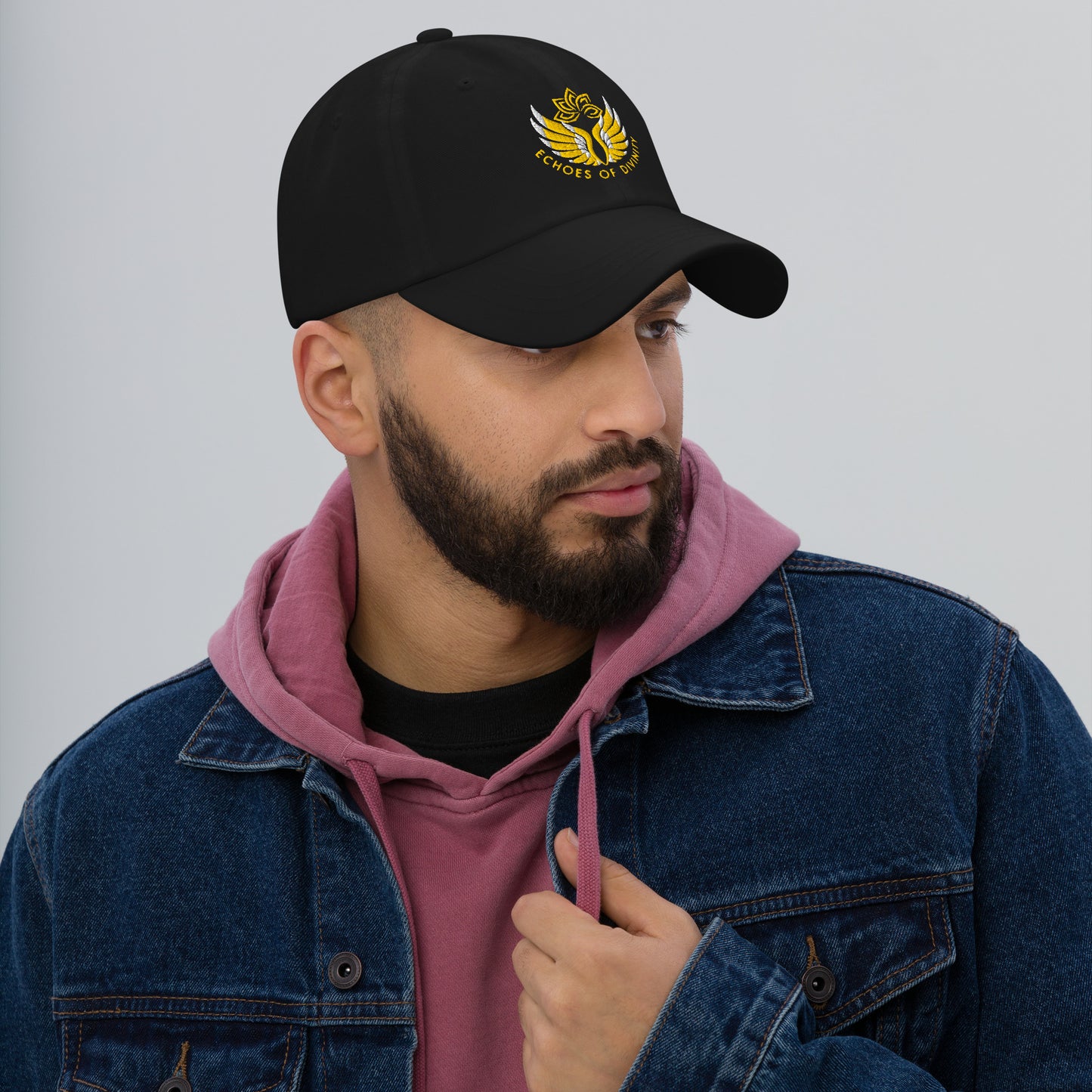 Echoes of Divinity Embroidered Dad Hat – Timeless Spiritual Style