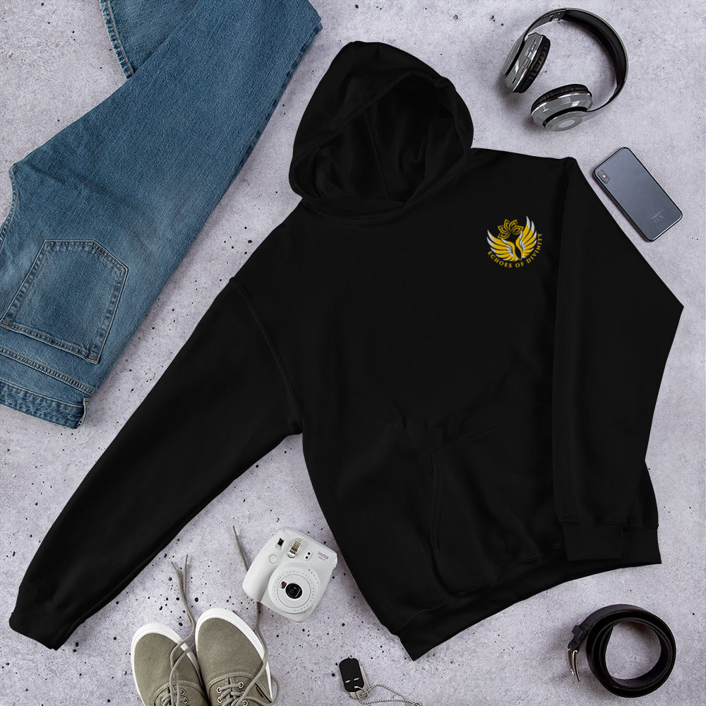 Echoes of Divinity Embroidered Hoodie – Signature Style, Unisex Fit