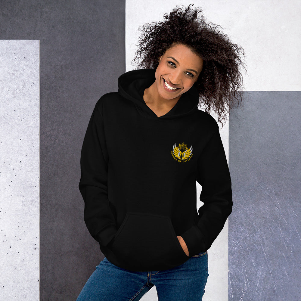 Echoes of Divinity Embroidered Hoodie – Signature Style, Unisex Fit