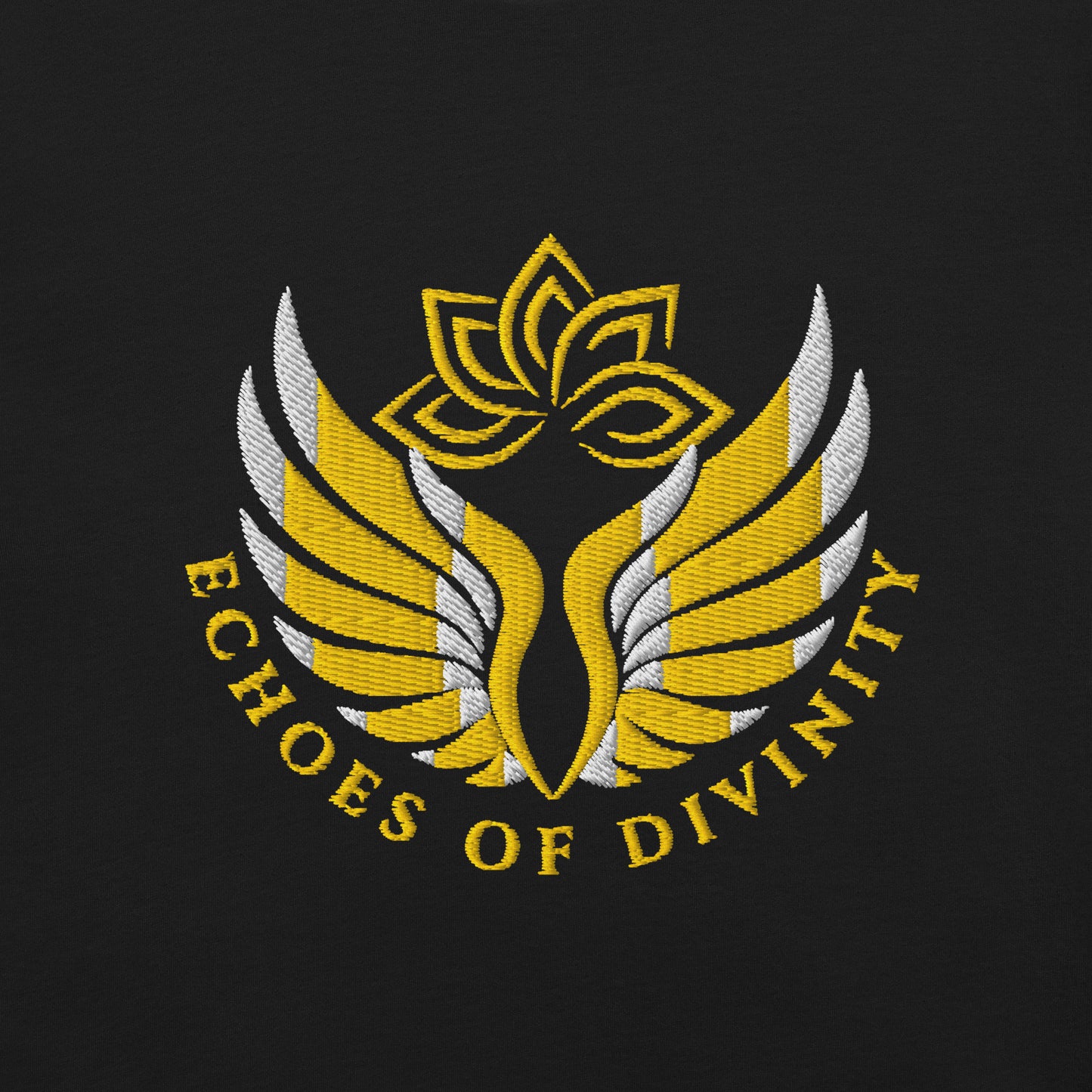 Echoes of Divinity Embroidered Crewneck Tee – Signature Style, Unisex Fit